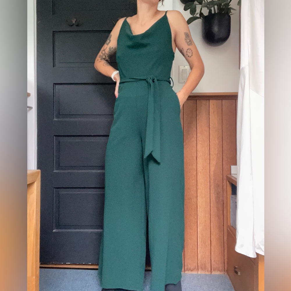 Hunter green jumpsuit